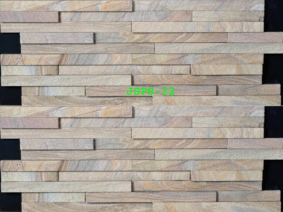 Rainbow Sandstone Wall Cladding Stone Tiles For Home Decor